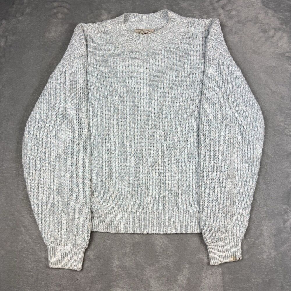 ALPS Ladies Blue Speckled Knit Sweater Crew Neck Pullover Women’s Large